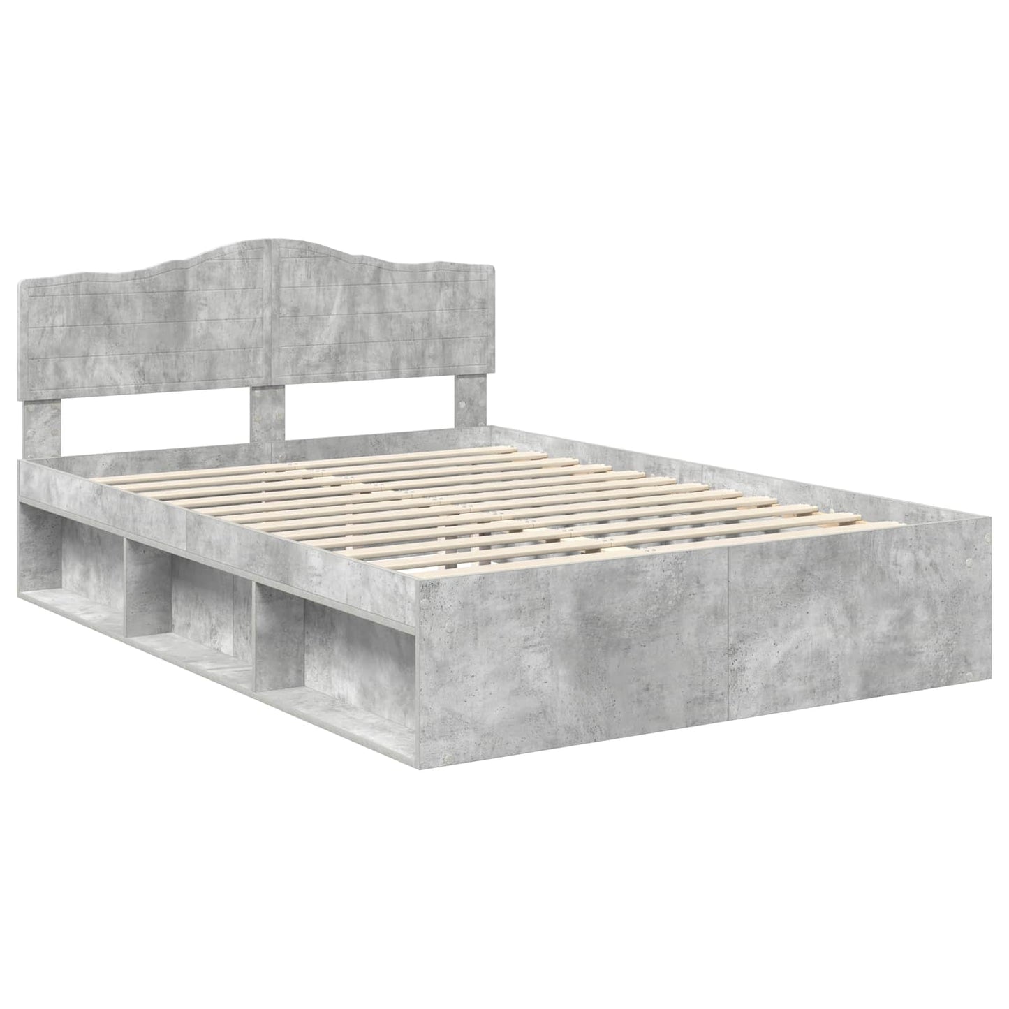 Bed Frame with Headboard Concerte 140 x 200 cm Solid Pine Wood