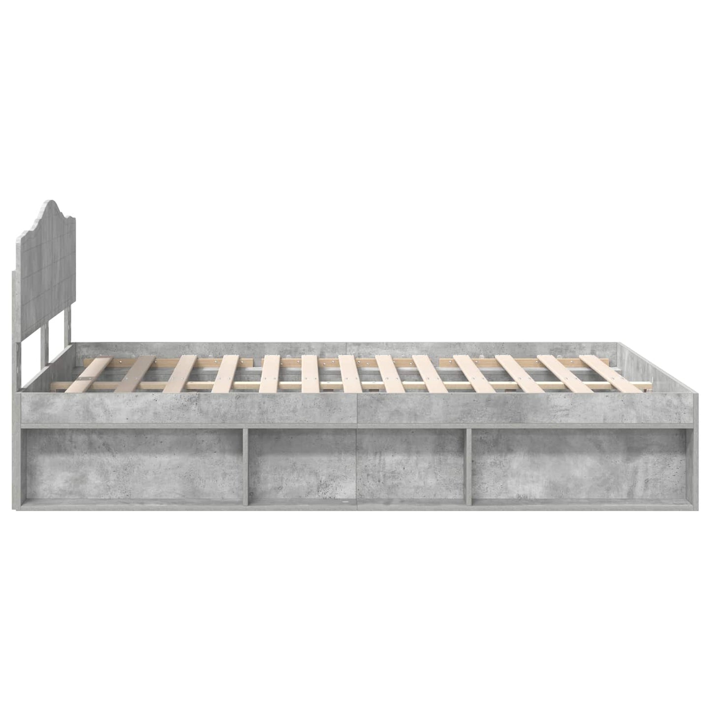 Bed Frame with Headboard Concerte 140 x 200 cm Solid Pine Wood