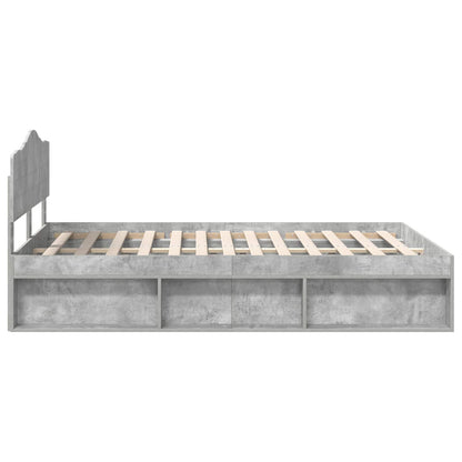 Bed Frame with Headboard Concerte 140 x 200 cm Solid Pine Wood