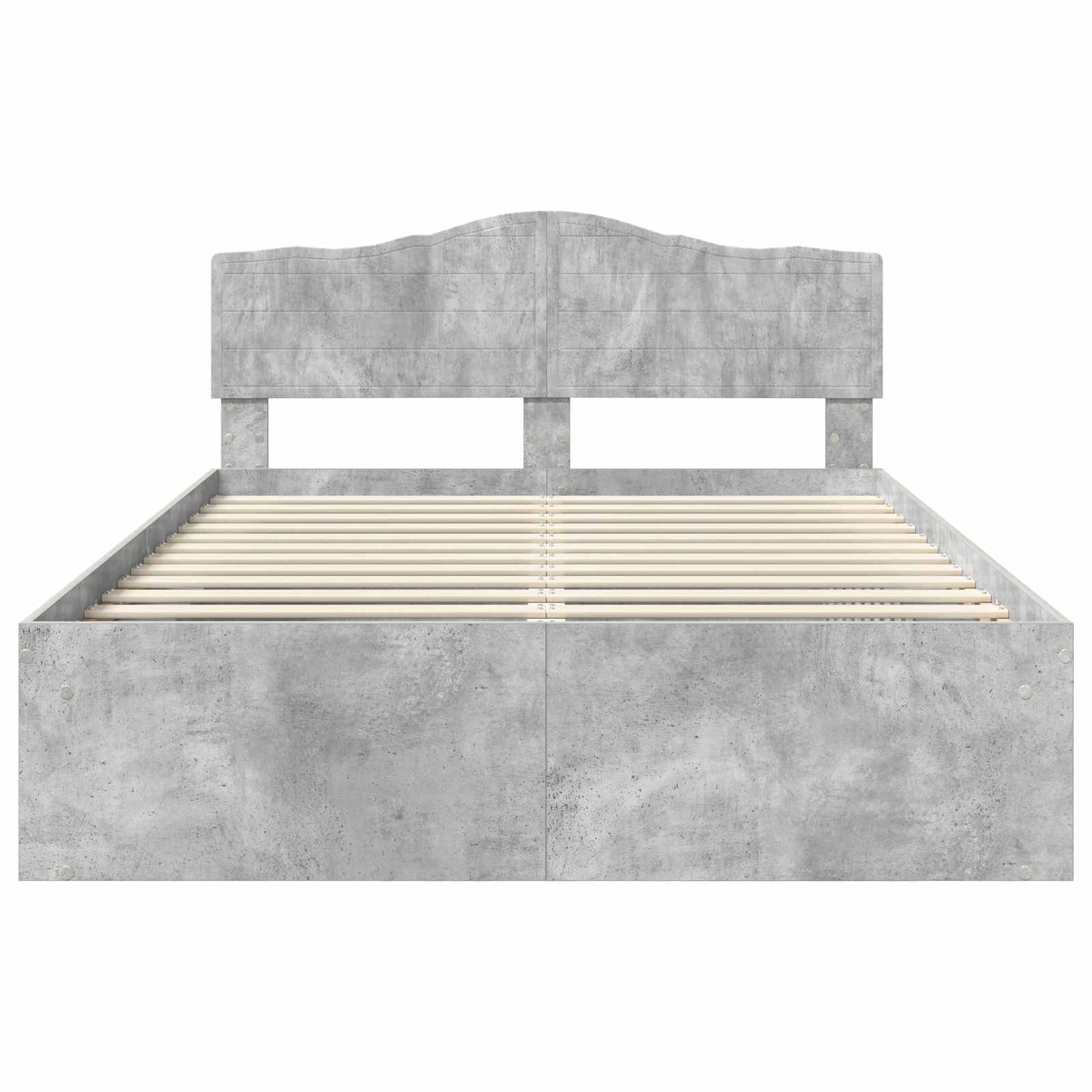 Bed Frame with Headboard Concerte 140 x 190 cm Solid Pine Wood