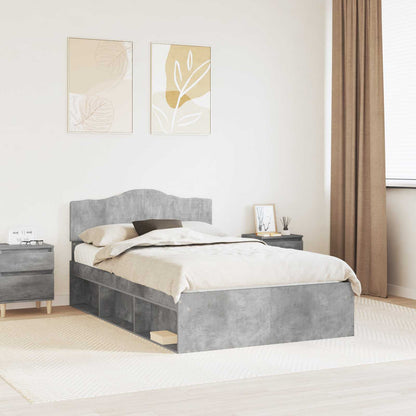 Bed Frame Concerte Grey 135 x 190 cm Solid Pine Wood