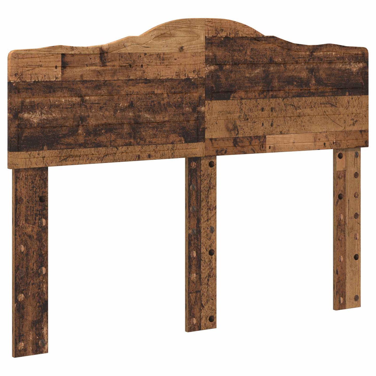 Bed Frame with Headboard Old Wood 135 x 190 cm Solid Pine Wood