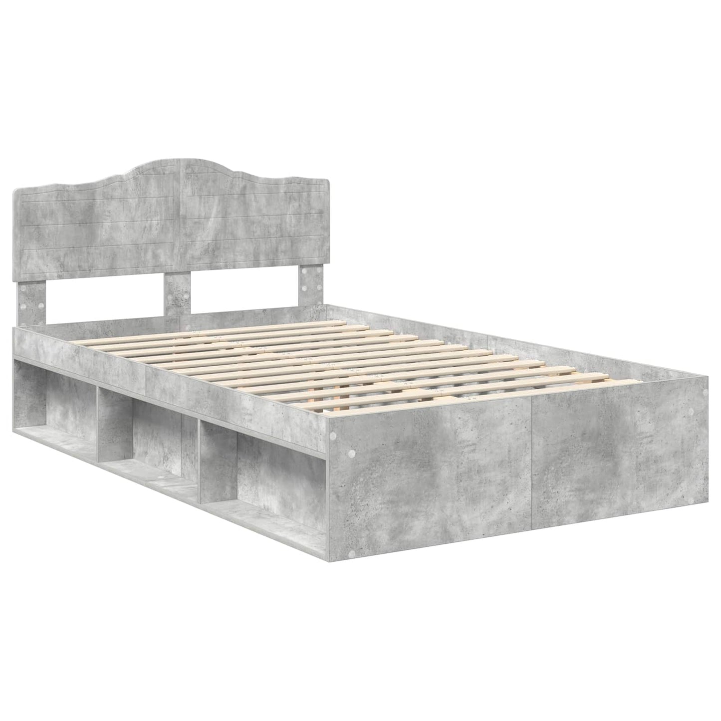 Bed Frame with Headboard Concerte 120 x 200 cm Solid Pine Wood
