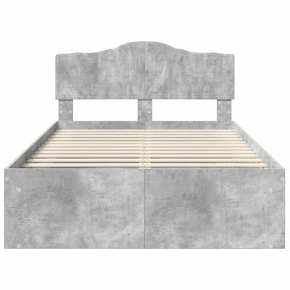 Bed Frame with Headboard Concerte 120 x 200 cm Solid Pine Wood