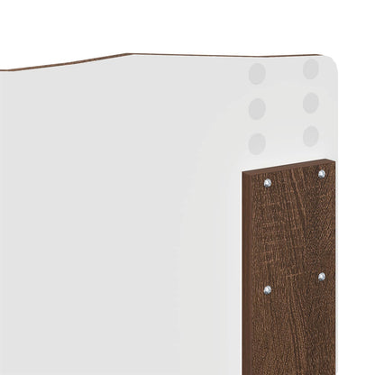 Bed Frame with Headboard Brown Oak 120 x 200 cm Solid Pine Wood
