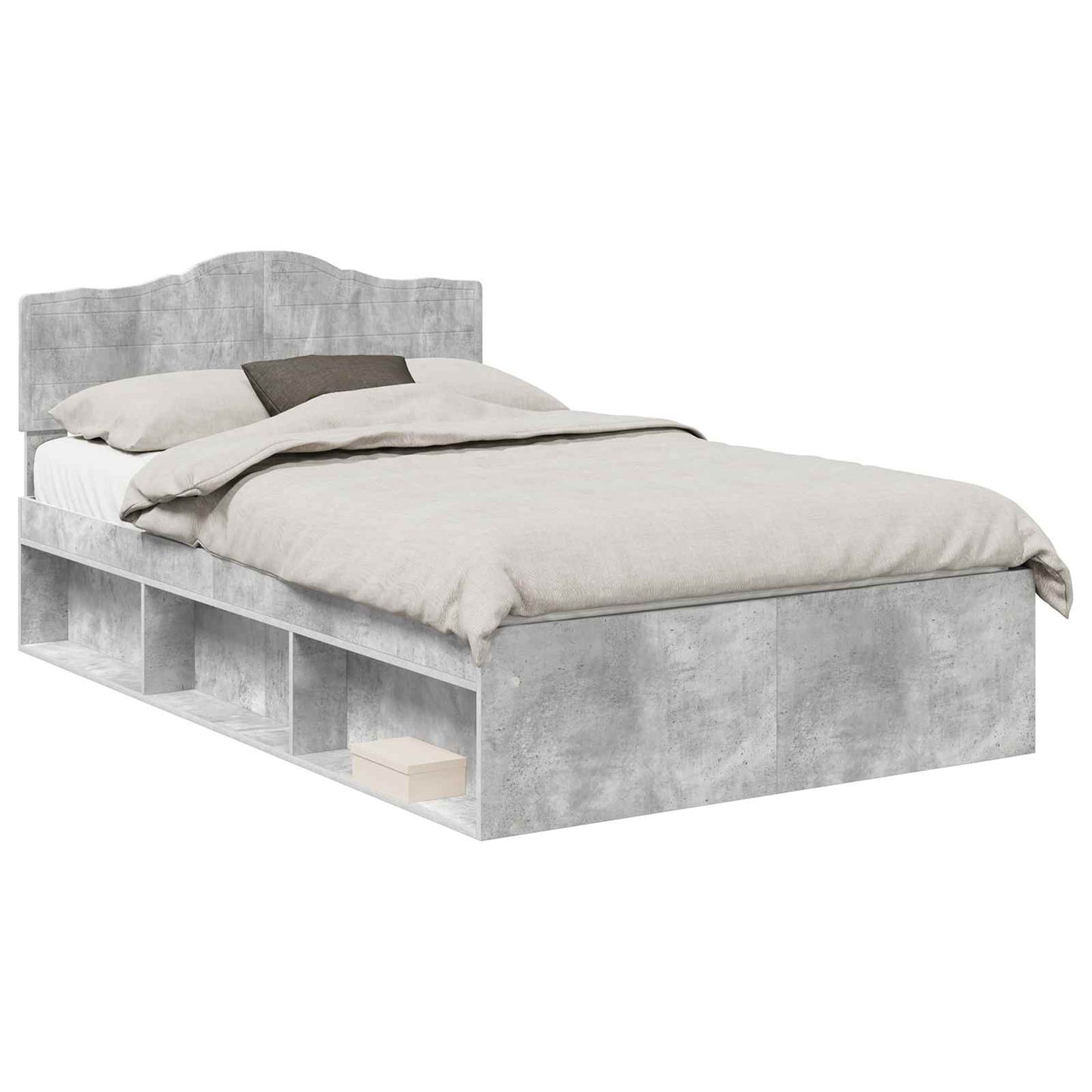 Bed Frame with Headboard Concerte 120 x 190 cm Solid Pine Wood