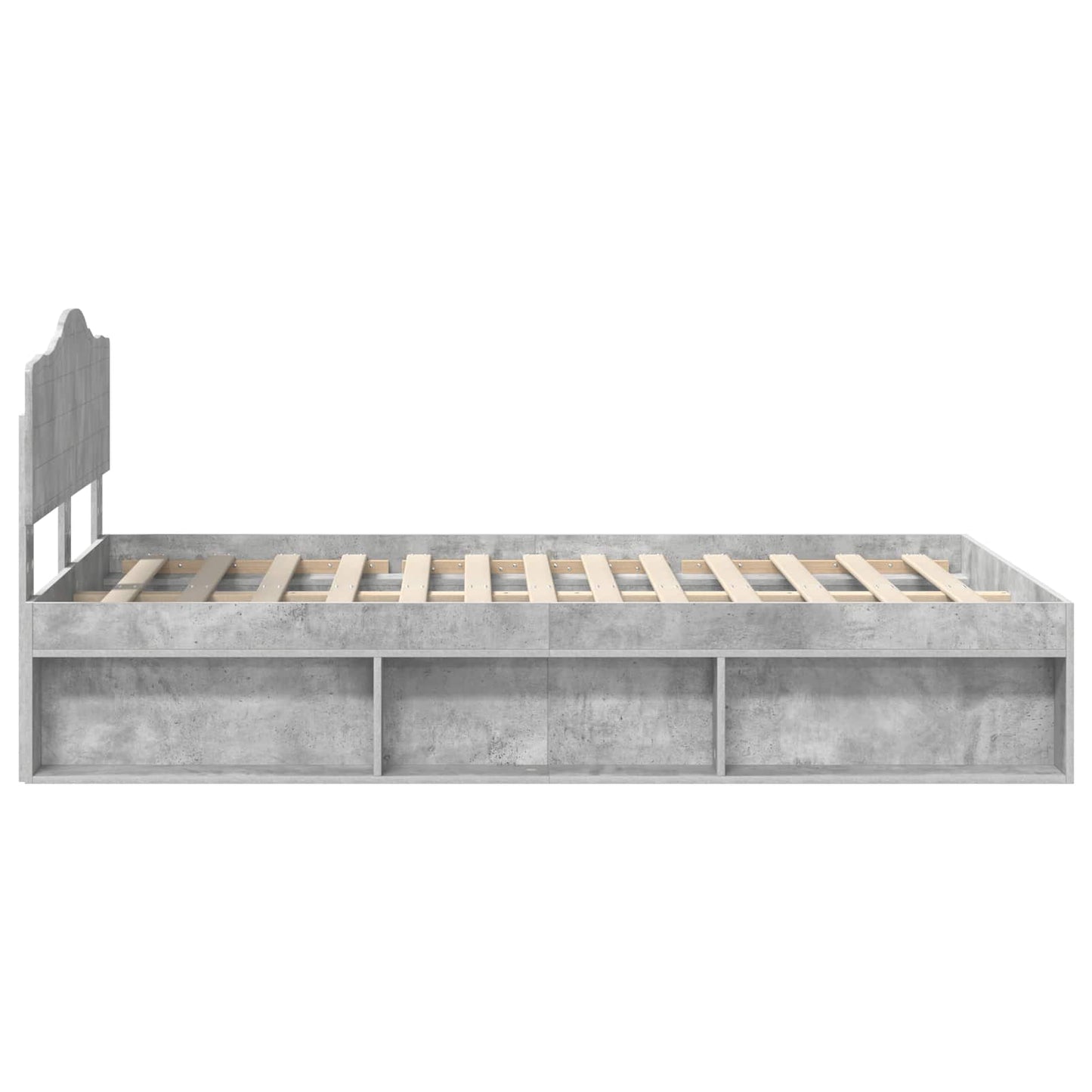 Bed Frame with Headboard Concerte 120 x 190 cm Solid Pine Wood
