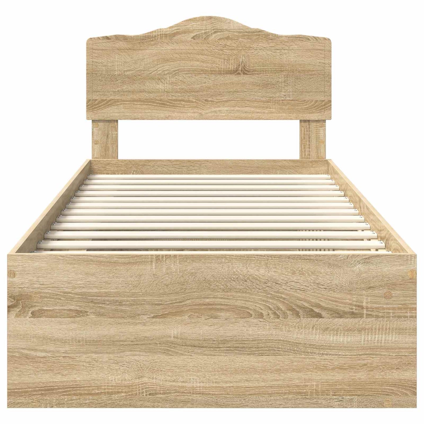 Bed Frame with Headboard Sonoma 100 x 200 cm Solid Pine Wood
