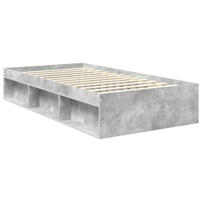 Bed Frame Concerte Grey 100 x 200 cm Solid Pine Wood
