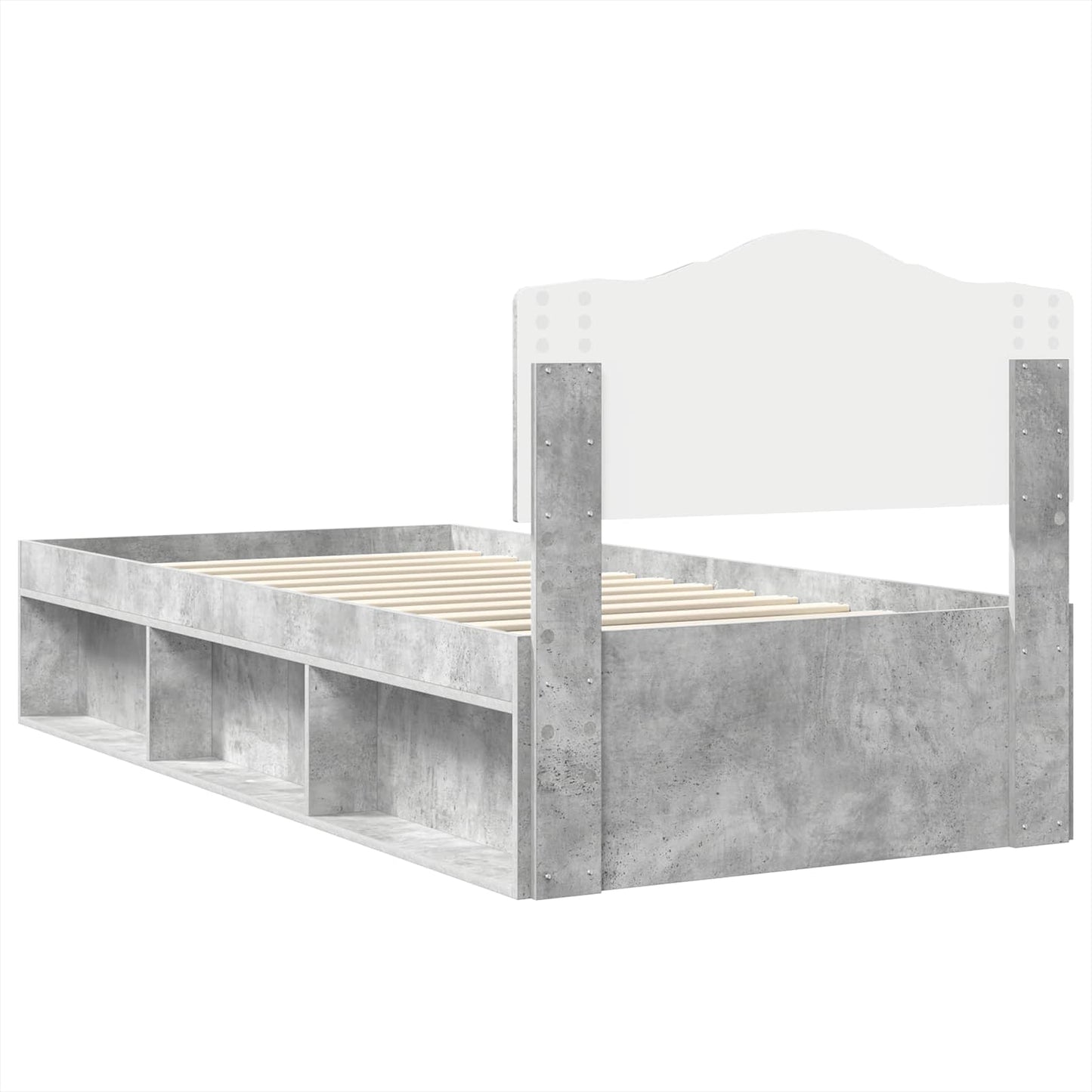 Bed Frame with Headboard Concerte 90 x 200 cm Solid Pine Wood
