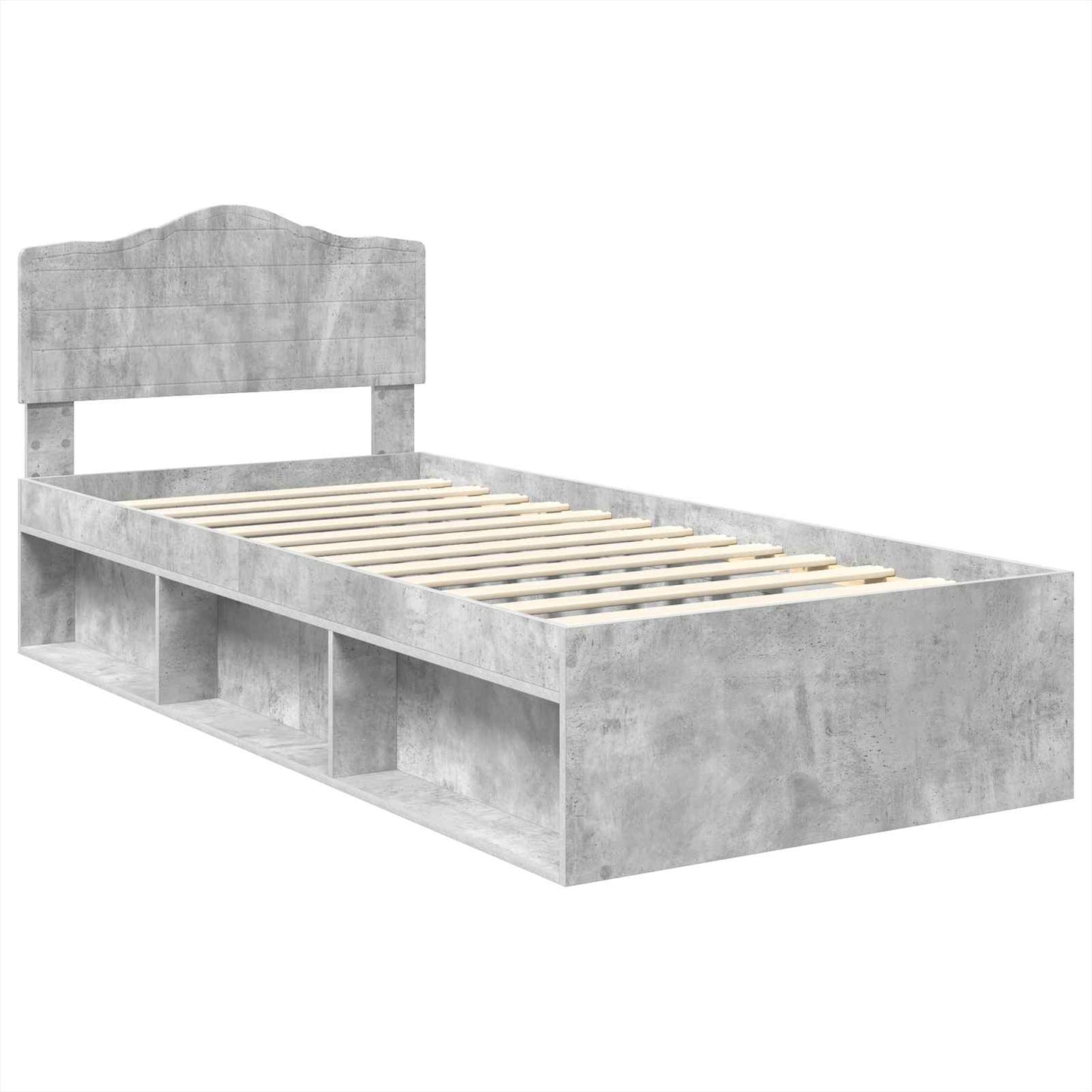 Bed Frame Concerte Grey 75 x 190 cm Solid Pine Wood