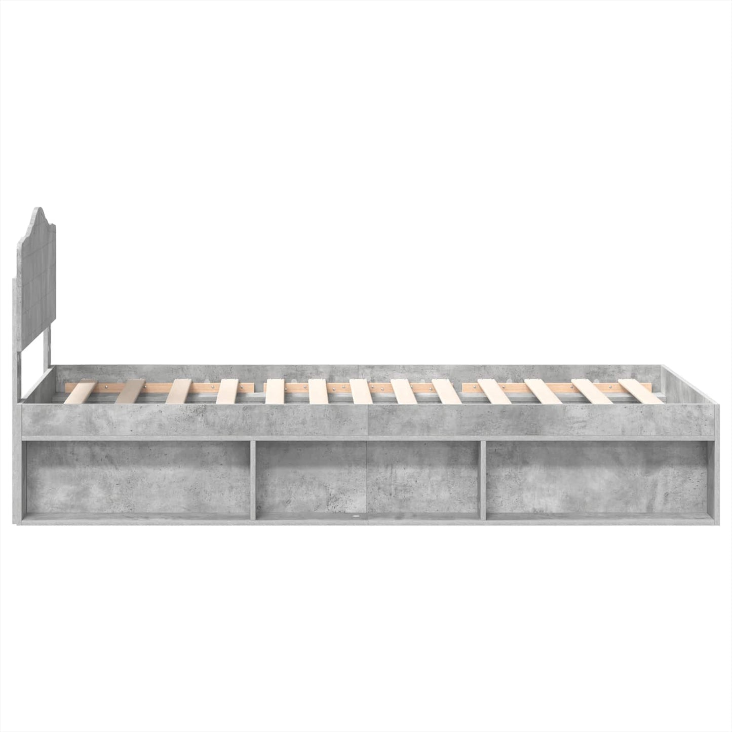 Bed Frame Concerte Grey 75 x 190 cm Solid Pine Wood