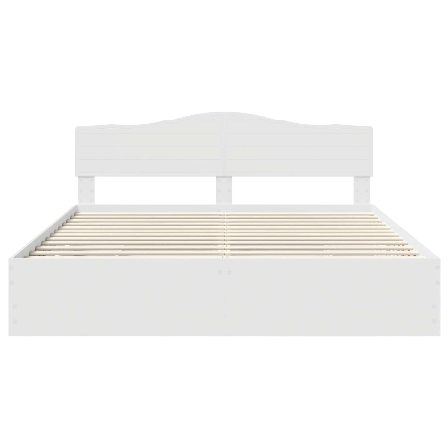 Bed Frame with Drawer White 200 x 200 cm Engineer Wood