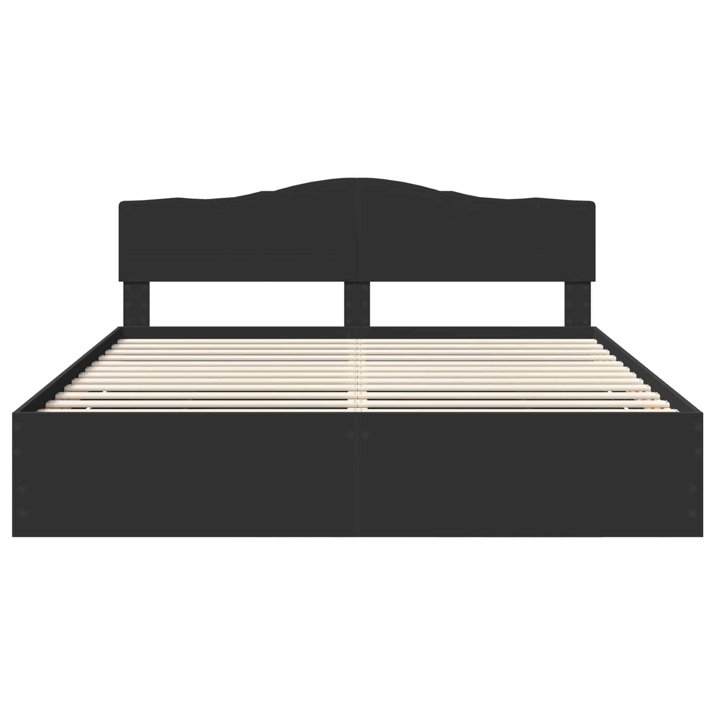 Bed Frame with Drawer Black 180 x 200 cm Engineer Wood