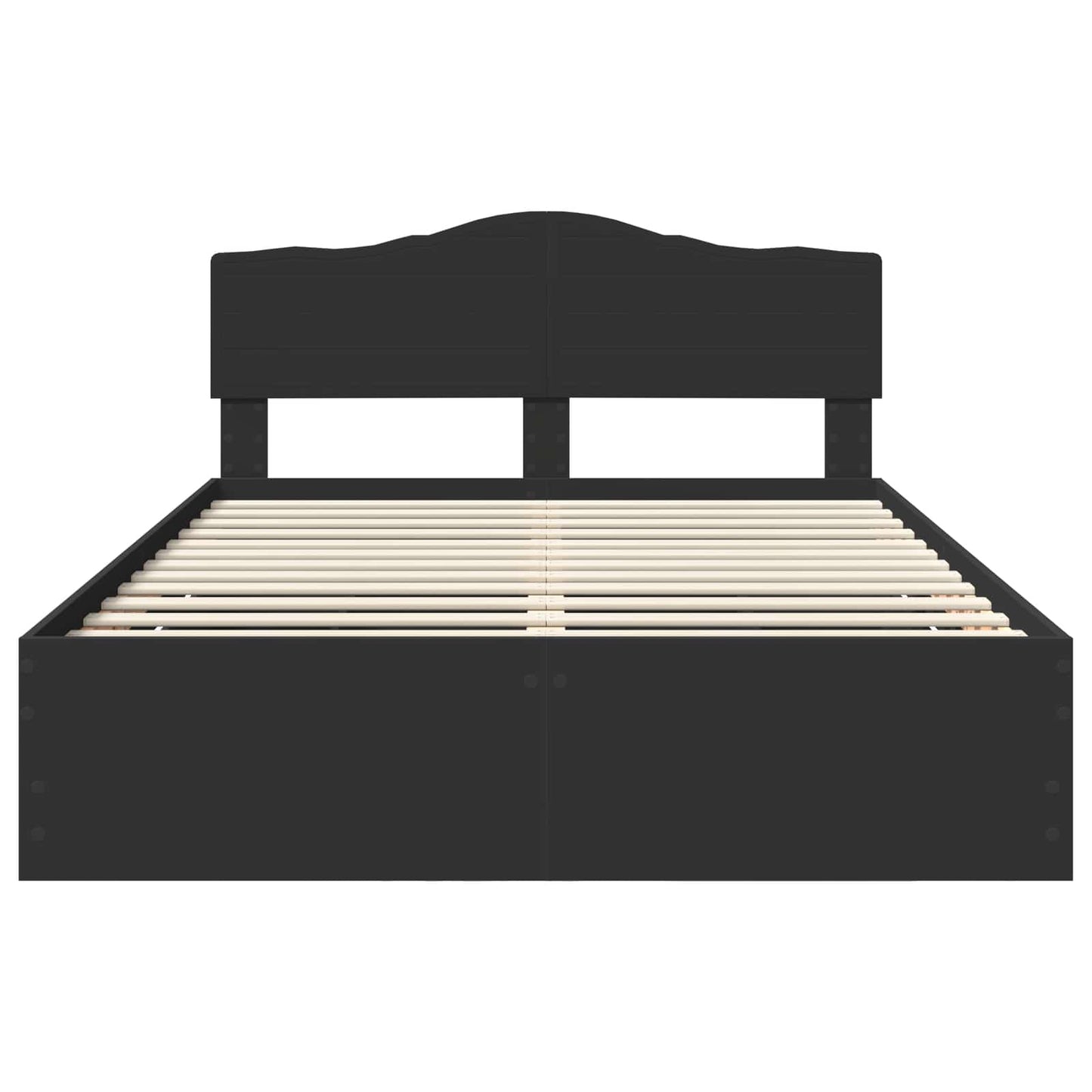 Bed Frame with Drawer Black 160 x 200 cm Engineer Wood