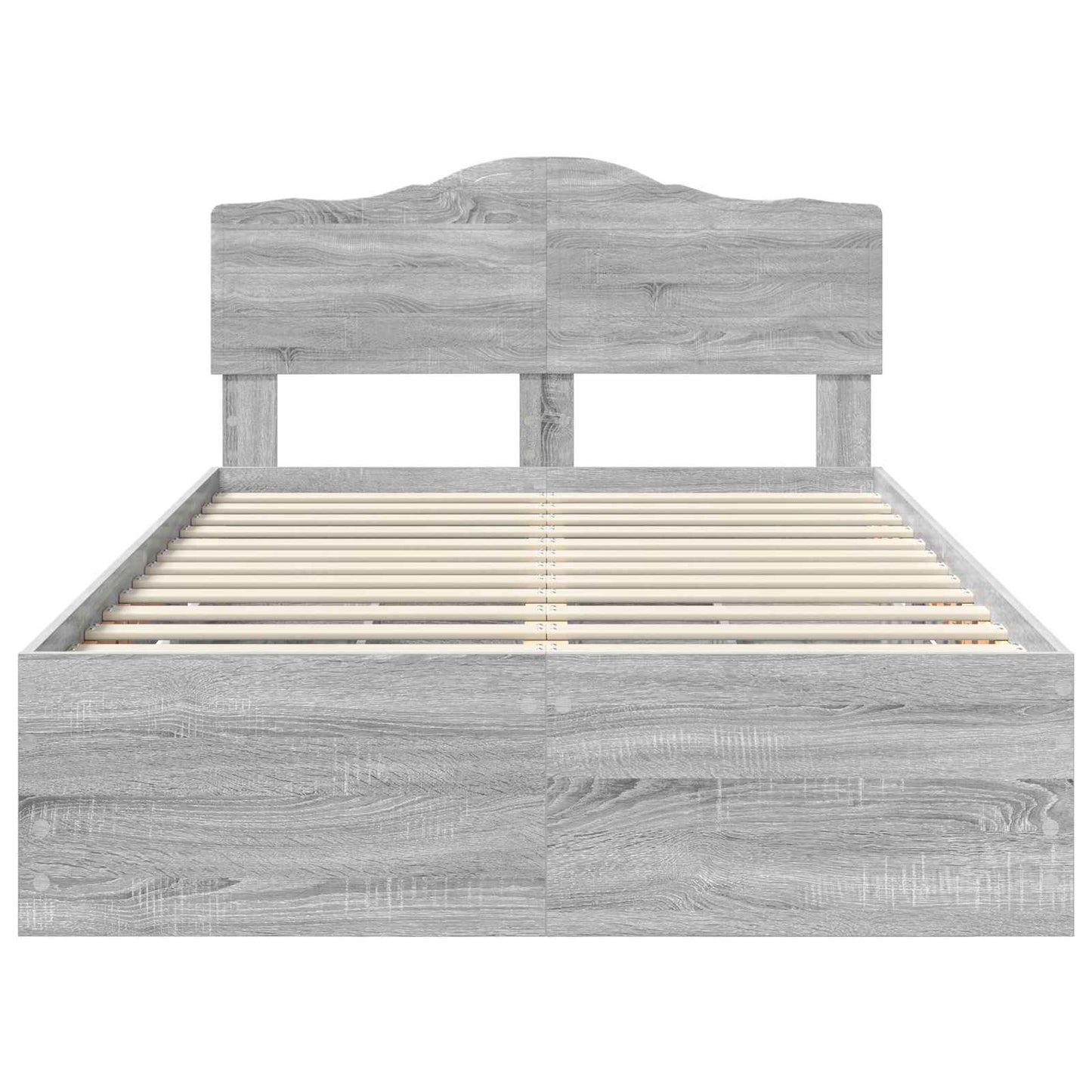 Bed Frame with Drawer Grey Sonoma 120 x 190 cm Engineer Wood