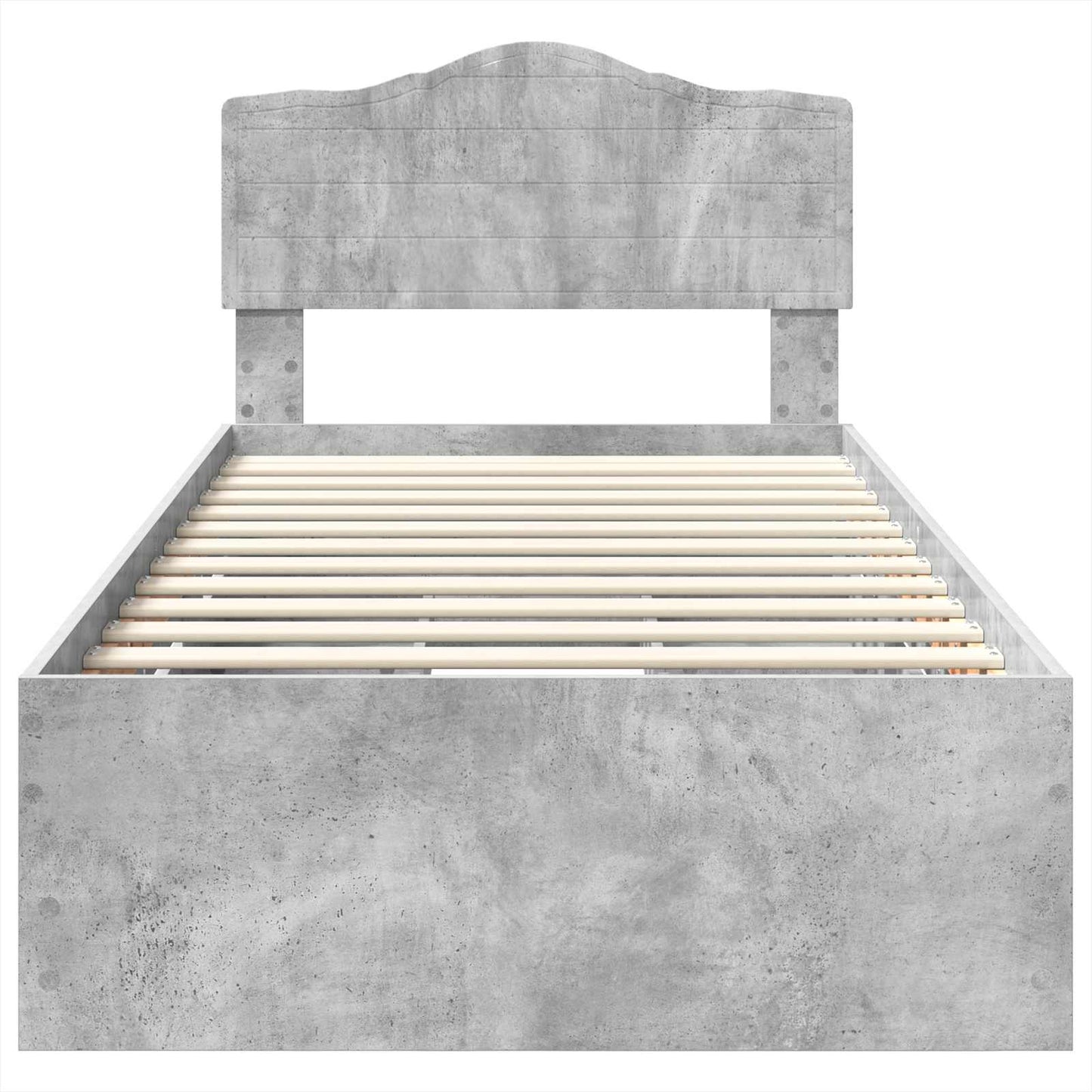 Bed Frame with Drawer Concrete Grey 90 x 200 cm Engineer Wood