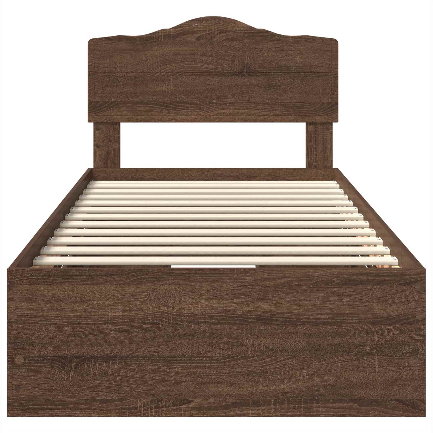 Bed Frame with Drawer Brown Oak 90 x 190 cm Engineer Wood