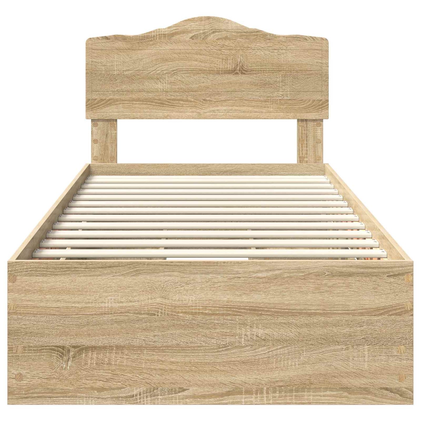 Bed Frame with Drawer Sonoma Oak 75 x 190 cm Engineer Wood