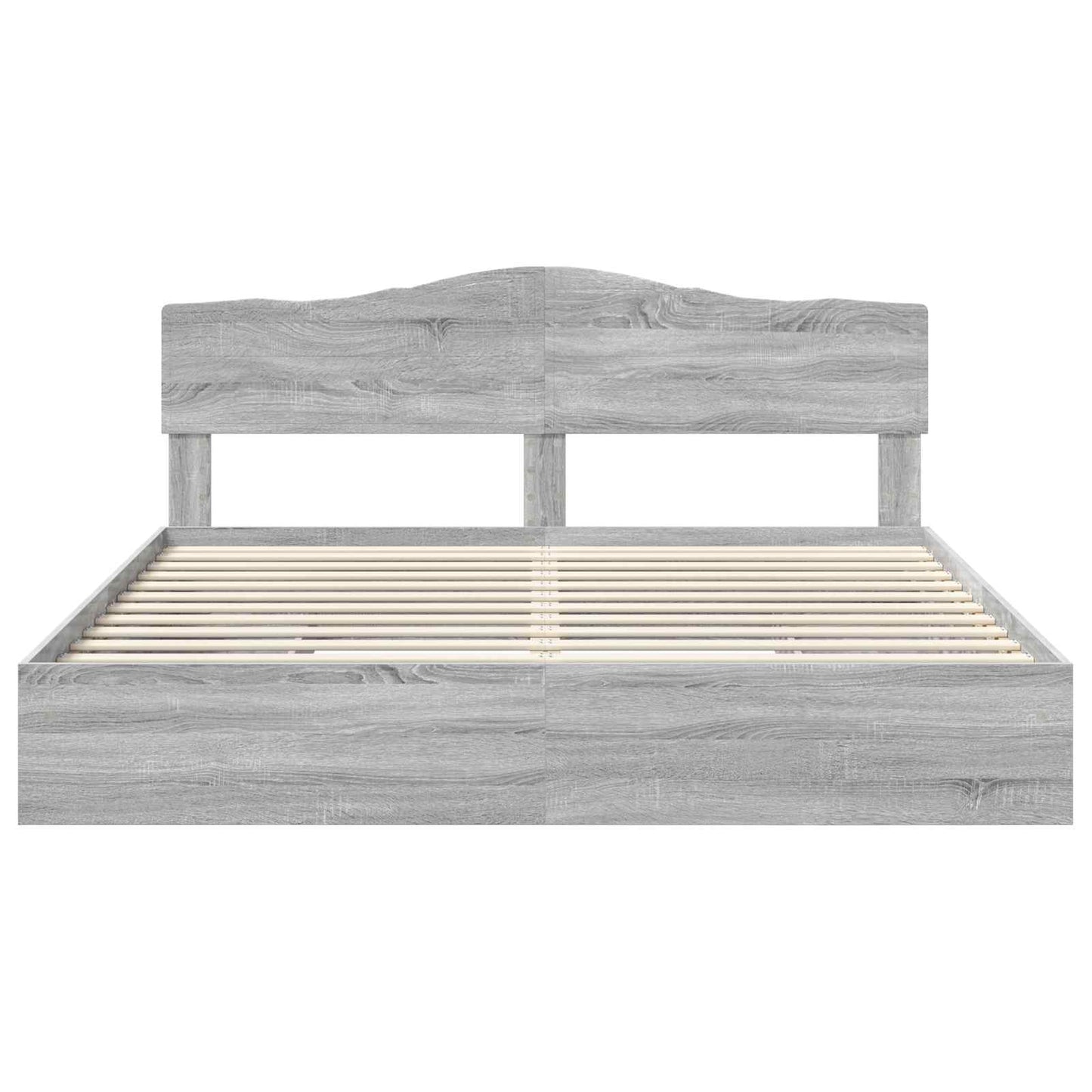 Storage Bed Grey Sonoma 180 x 200 cm Engineered Wood