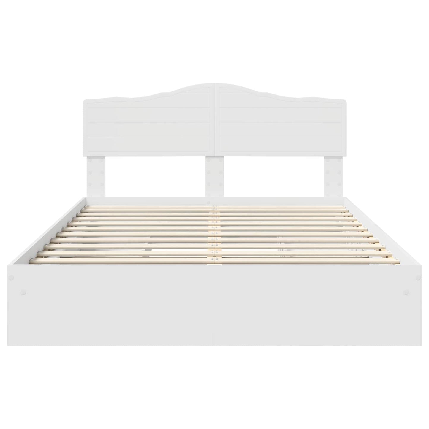 Storage Bed with Headboard White 160 x 200 cm Engineered Wood