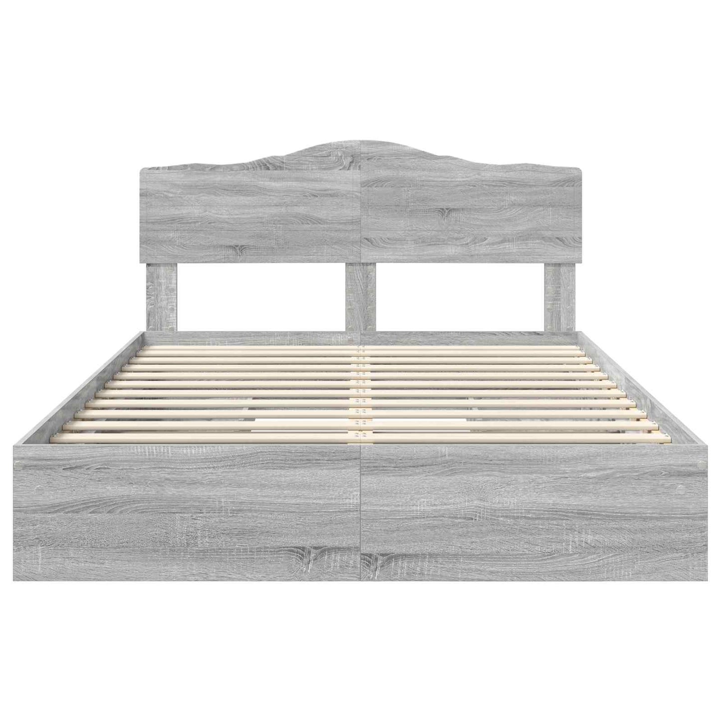 Storage Bed Grey Sonoma 160 x 200 cm Engineered Wood