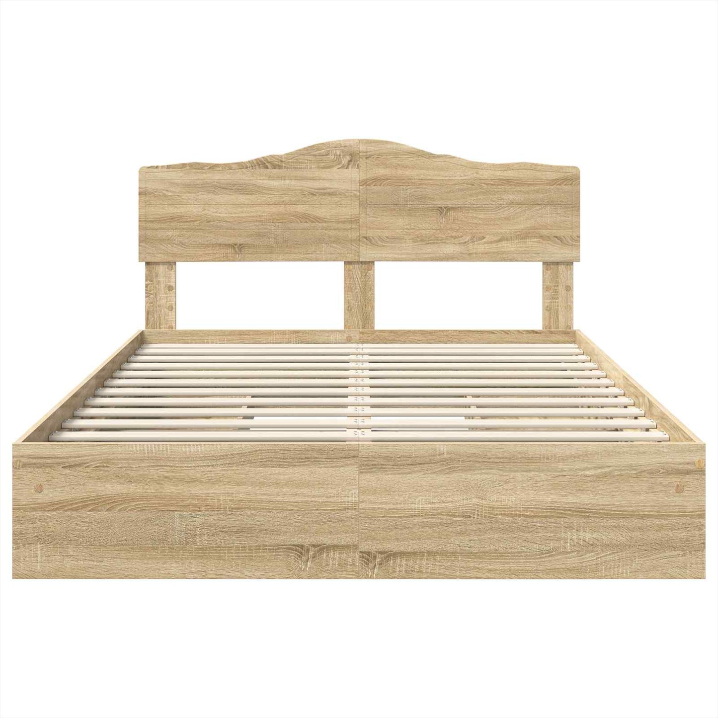 Storage Bed with Drawer Sonoma Oak 140 x 190 cm Engineered Wood