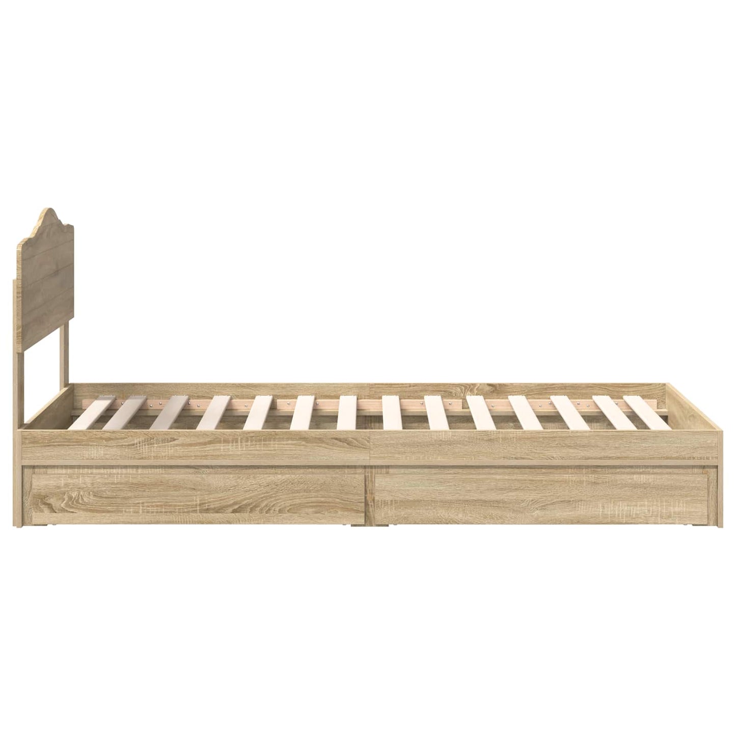 Storage Bed with Drawer Sonoma Oak 70 x 190 cm Engineered Wood