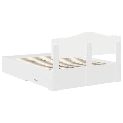 Bed Frame with Headboard White 160 x 200 cm Engineered Wood