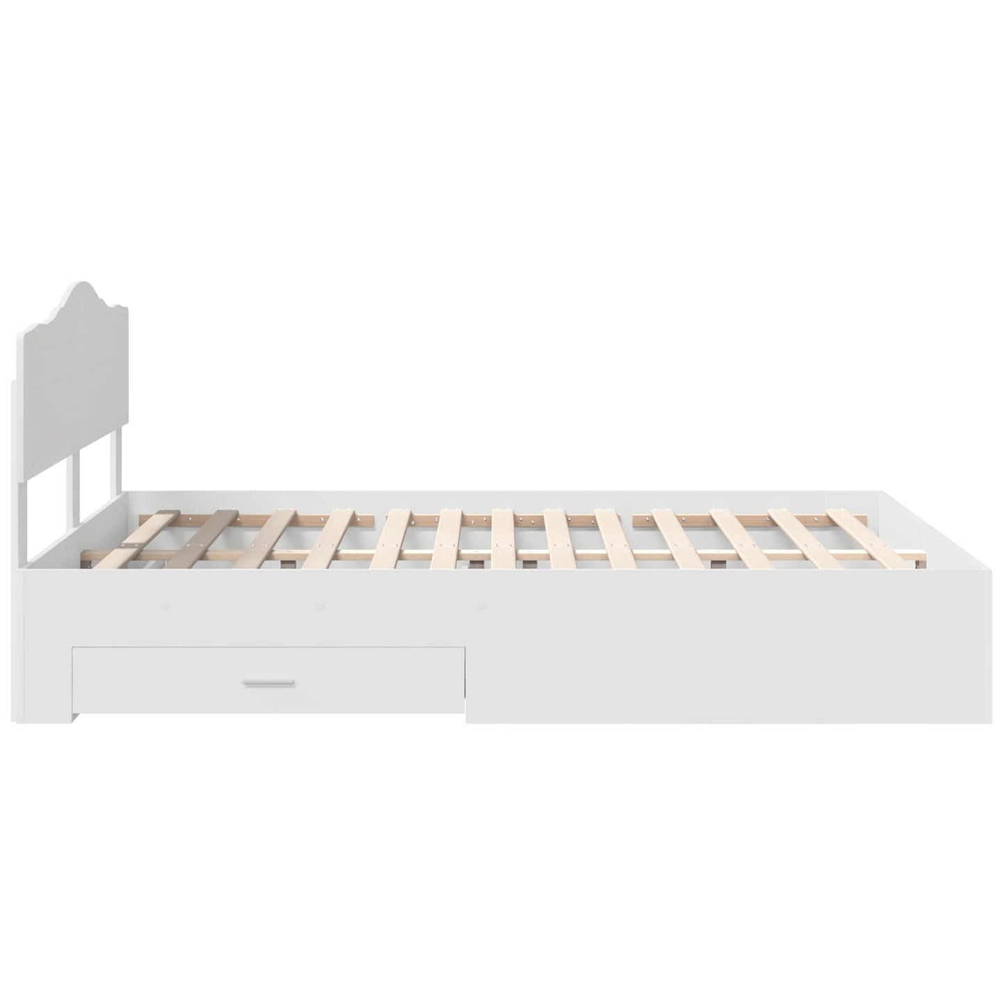 Bed Frame with Headboard White 160 x 200 cm Engineered Wood