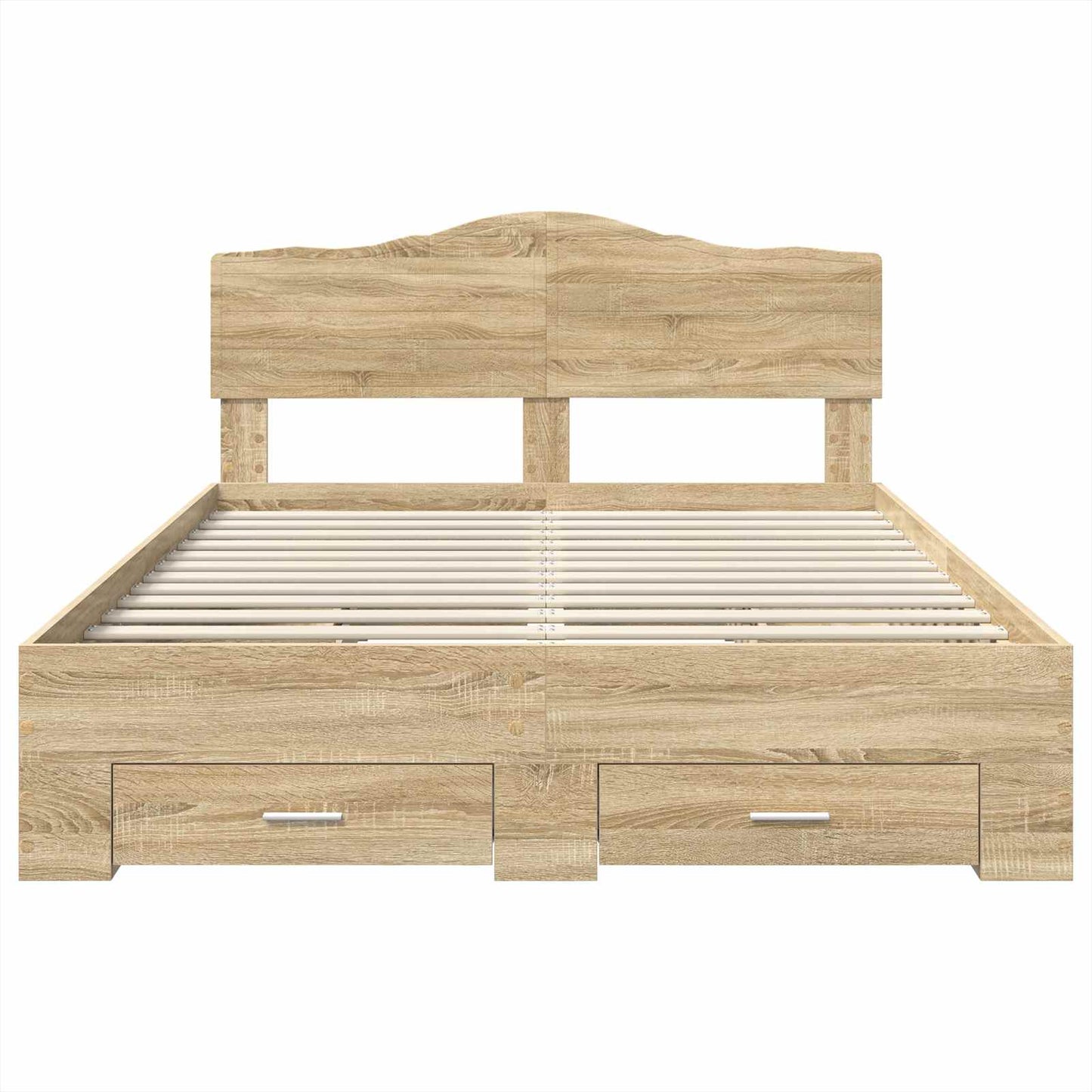 Bed Frame with Drawer Sonoma Oak 150 x 200 cm Engineered Wood