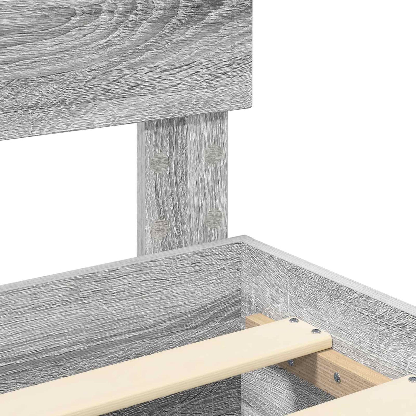 Bed Frame with Drawer Grey Sonoma 140 x 190 cm Engineered Wood