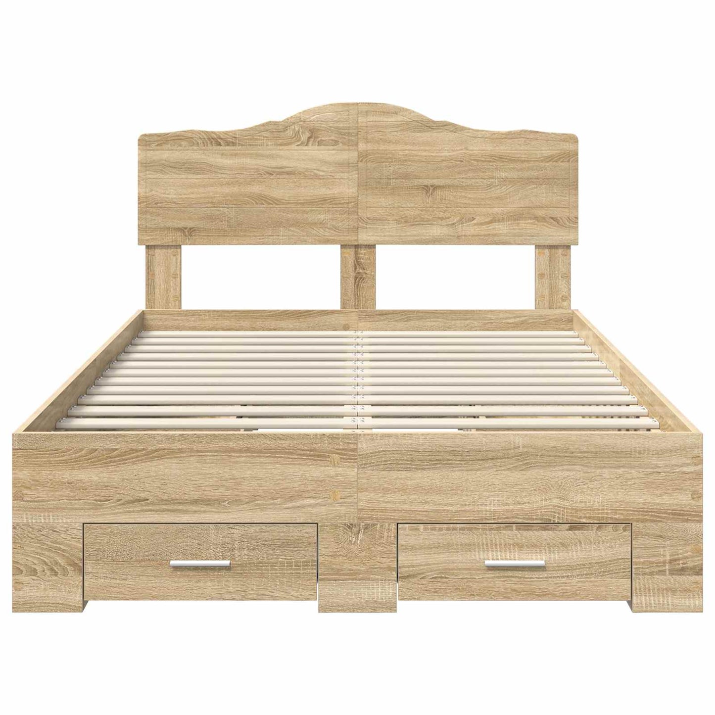 Bed Frame with Drawer Sonoma Oak 120 x 200 cm Engineered Wood