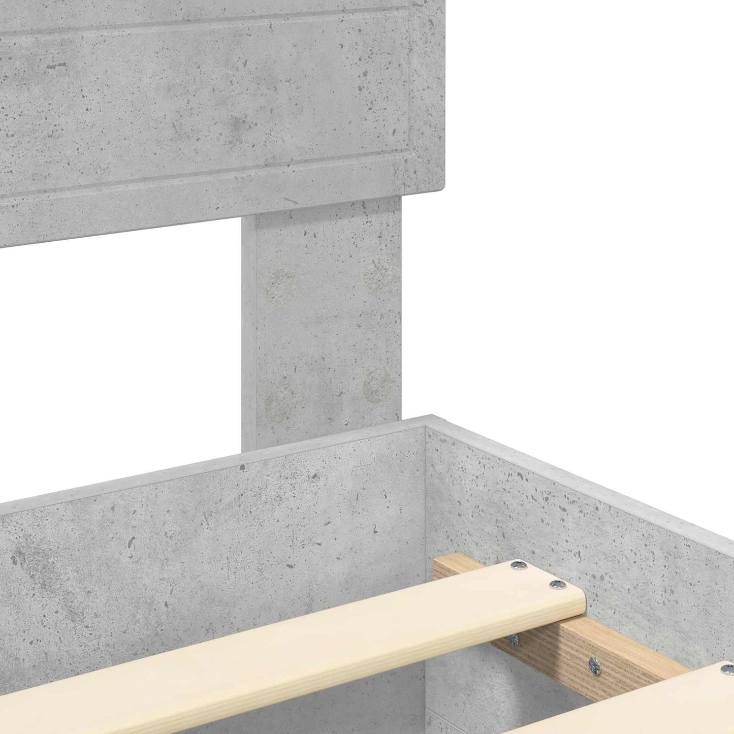 Bed Frame Concrete Grey 120 x 200 cm Engineered Wood