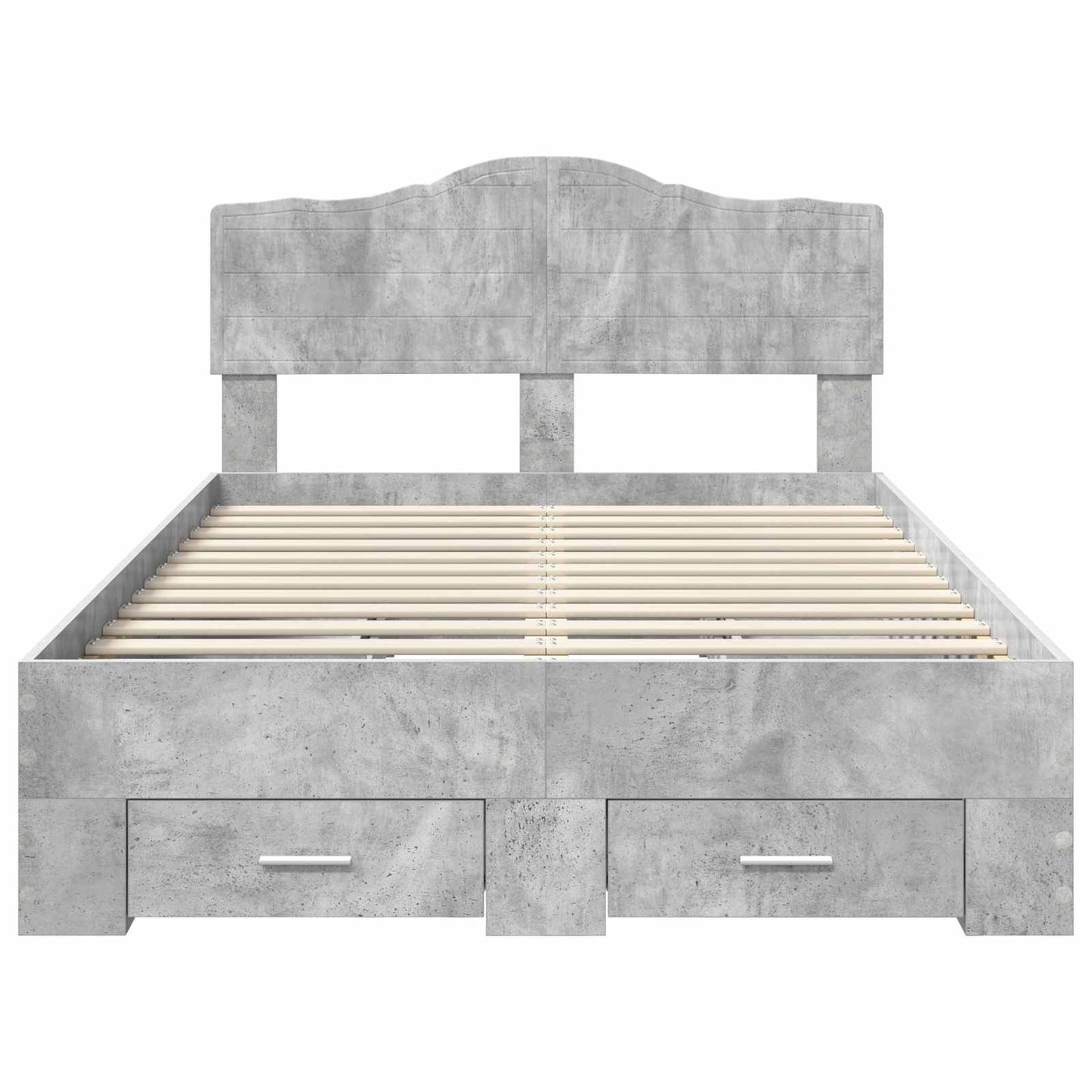 Bed Frame Concrete Grey 120 x 200 cm Engineered Wood