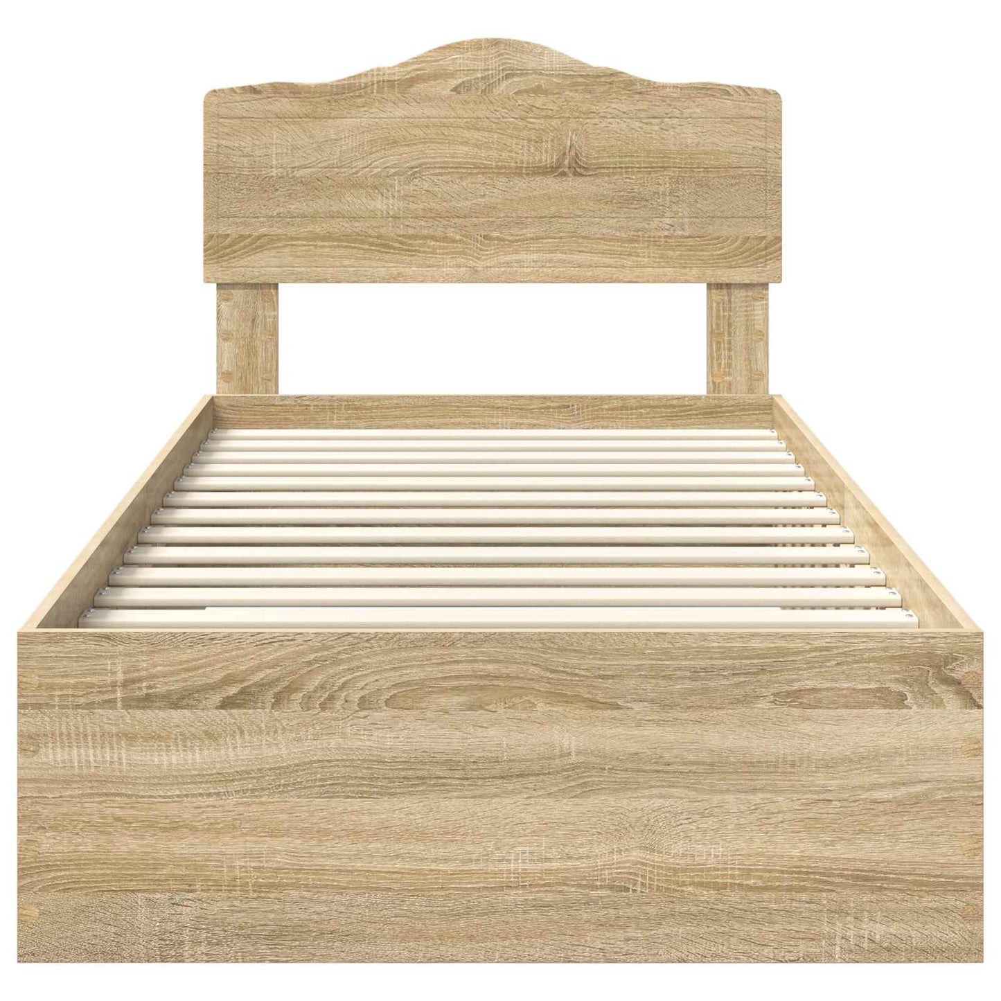 Bed Frame with Headboard Sonoma Oak 90 x 200 cm Engineered Wood