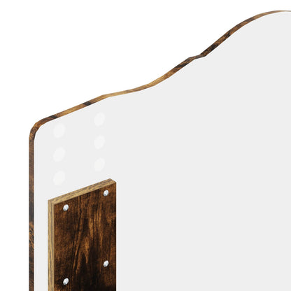 Bed Frame with Headboard Smoked Oak 90 x 200 cm Engineered Wood