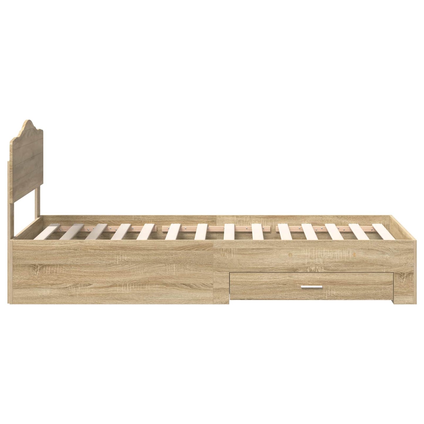 Bed Frame with Headboard Sonoma Oak 90 x 190 cm Engineered Wood