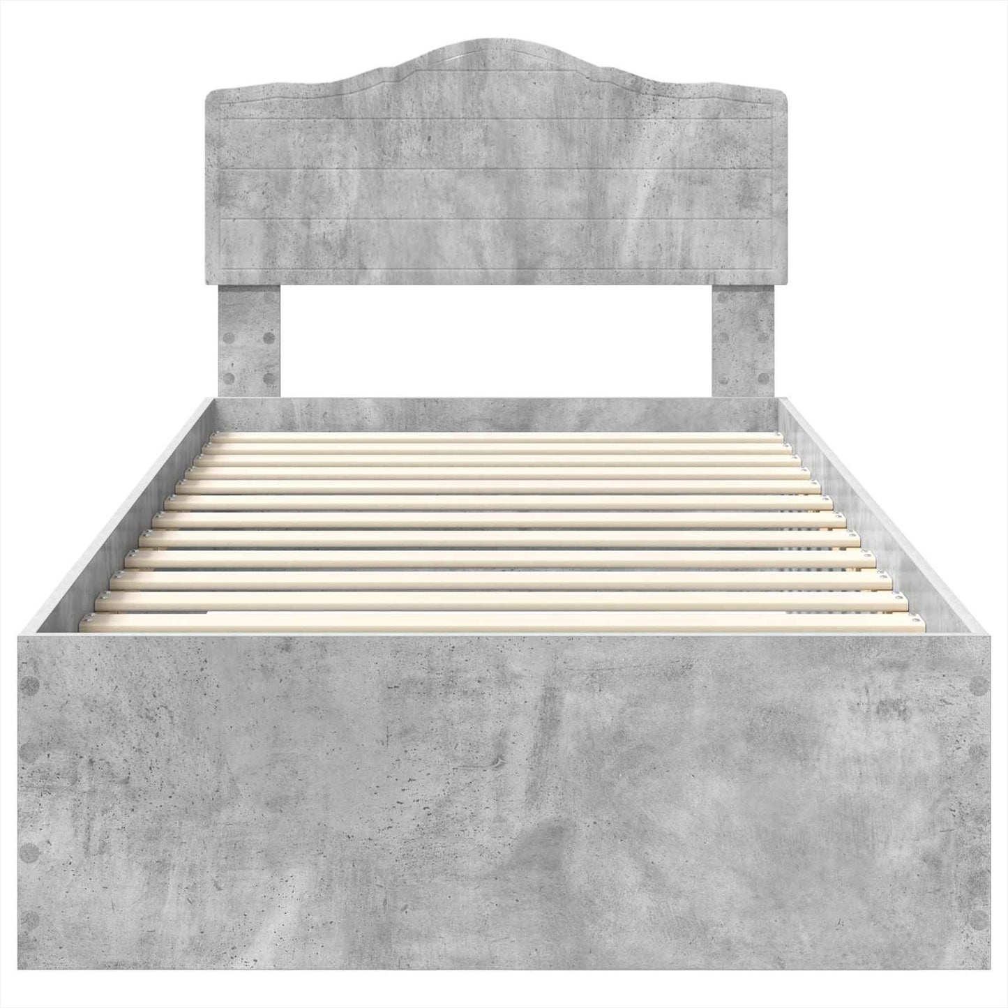 Bed Frame with Drawer Concrete Grey 90 x 190 cm Engineered Wood
