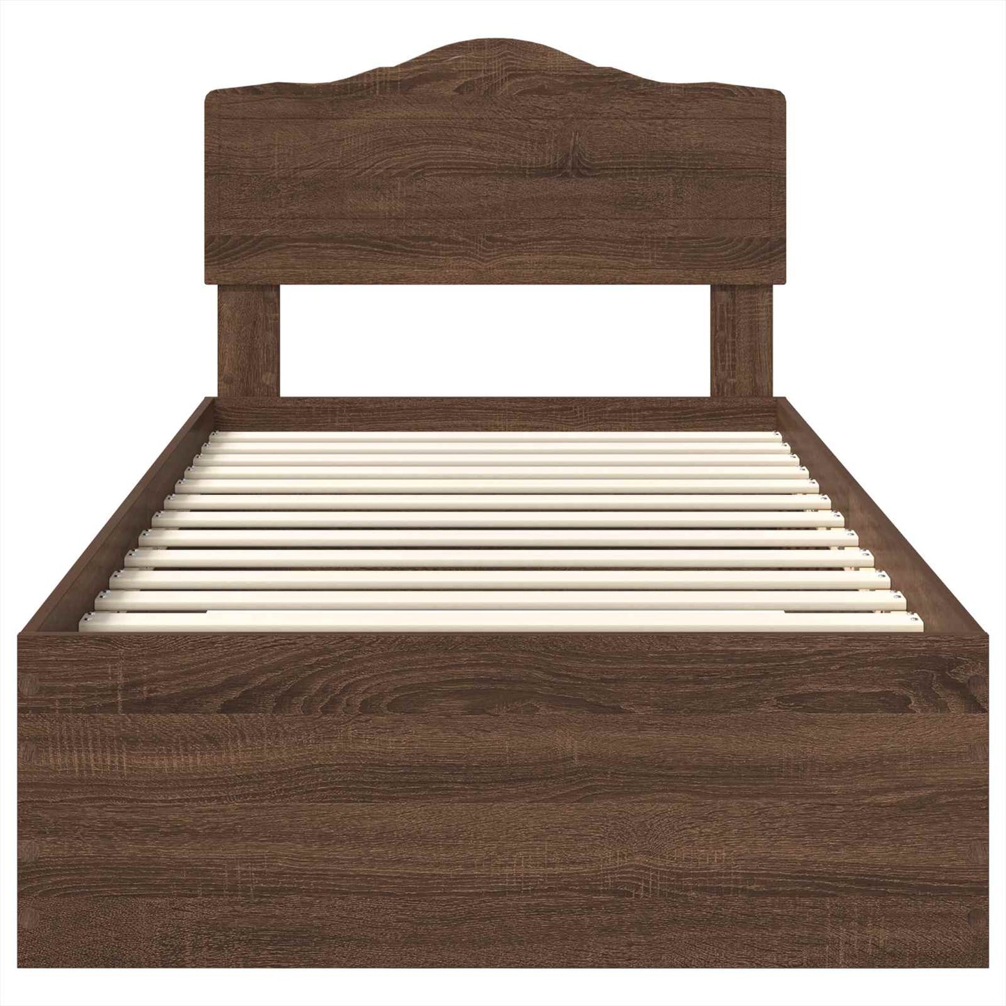 Bed Frame with Headboard Brown Oak 70 x 190 cm Engineered Wood
