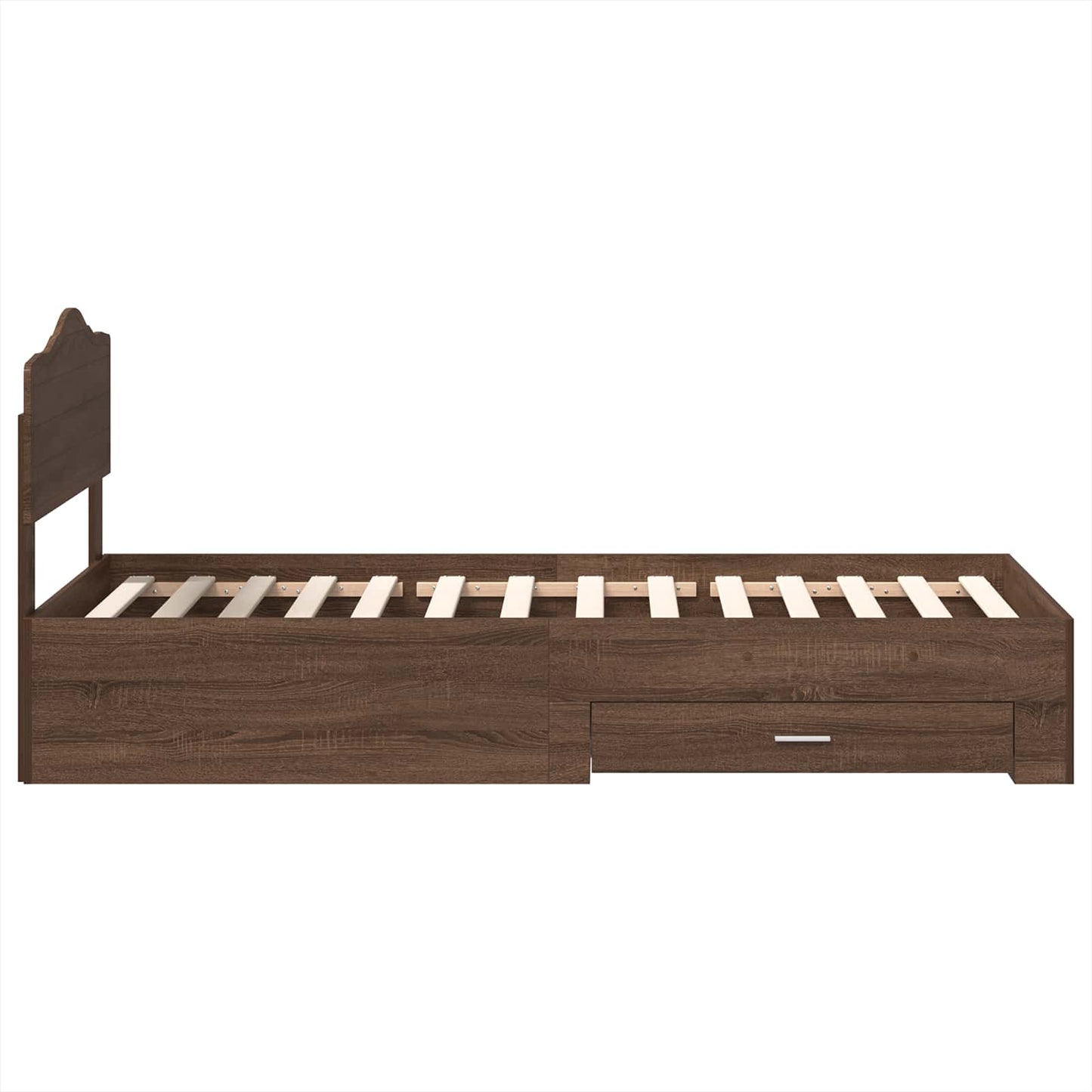 Bed Frame with Headboard Brown Oak 70 x 190 cm Engineered Wood