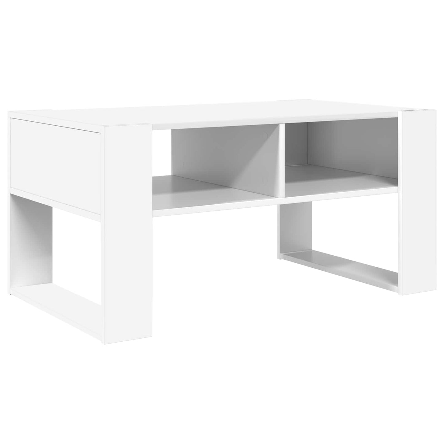 Coffee Table with Storage White 92 x 53 x 45 cm Engineered Wood