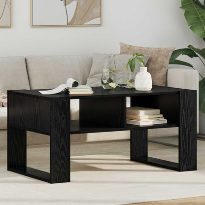 Coffee Table Black Oak 92 x 53 x 45 cm Engineered Wood