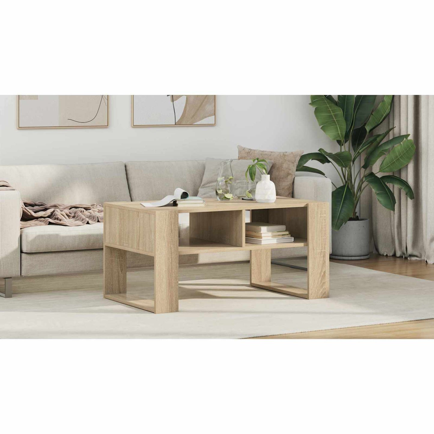 Coffee Table Sonoma Oak 92 x 53 x 45 cm Engineered Wood
