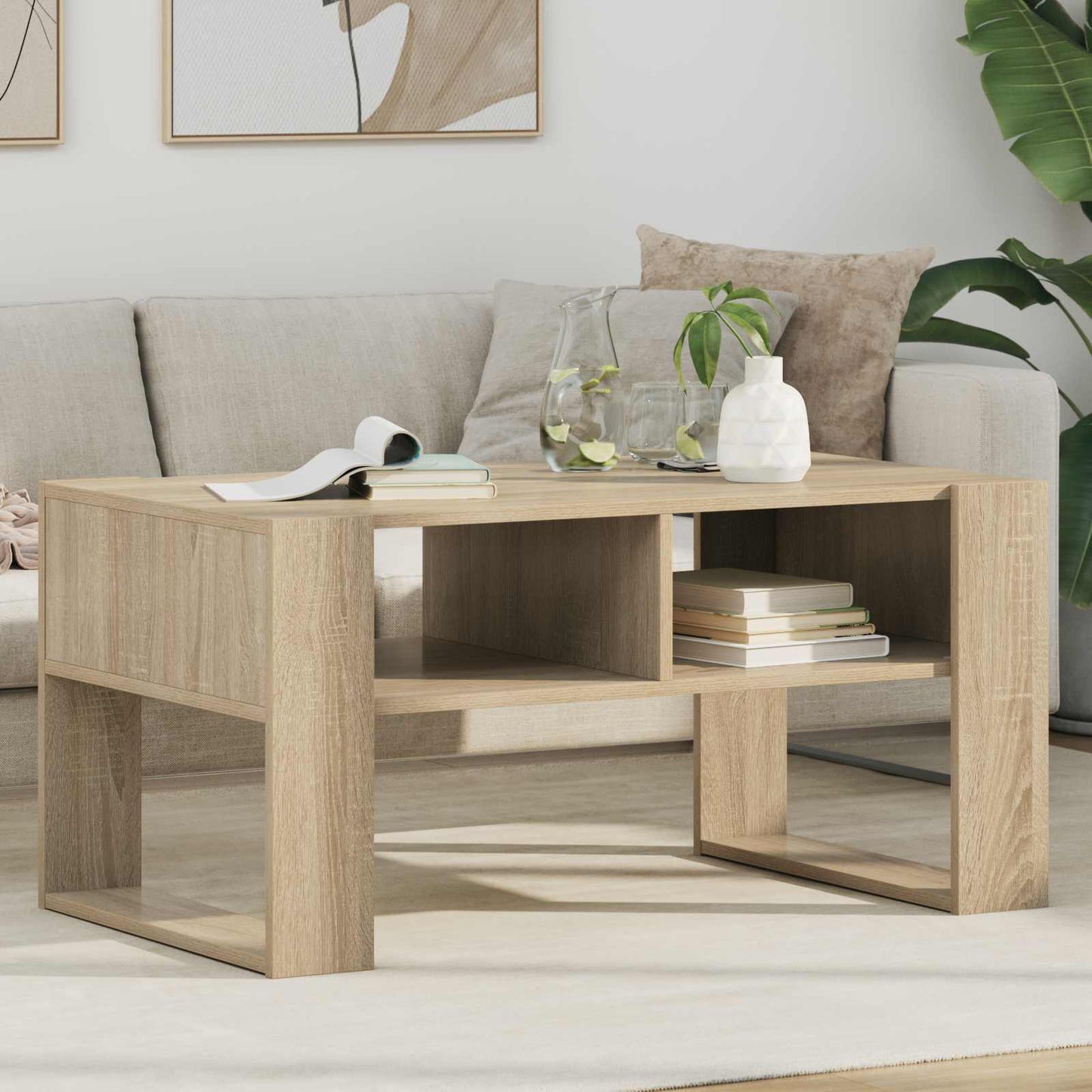 Coffee Table Sonoma Oak 92 x 53 x 45 cm Engineered Wood