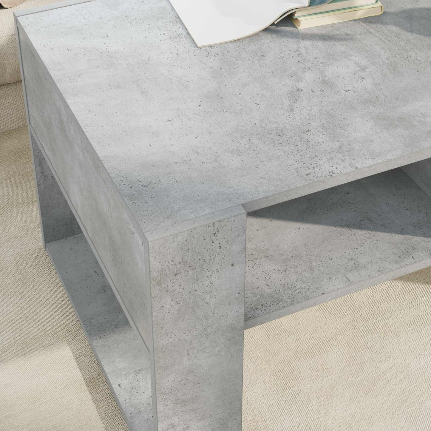 Coffee Table Concrete Grey 92 x 53 x 45 cm Engineered Wood