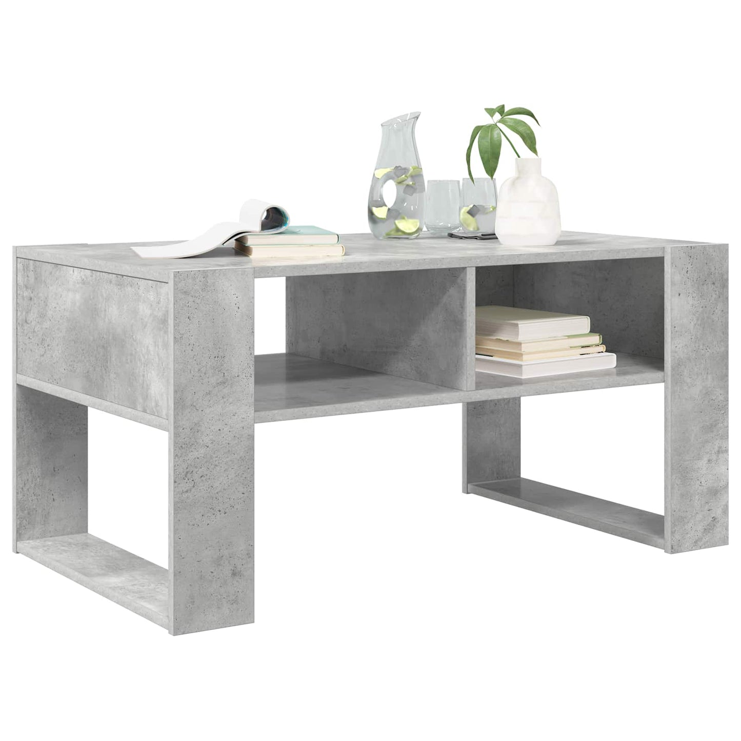 Coffee Table Concrete Grey 92 x 53 x 45 cm Engineered Wood