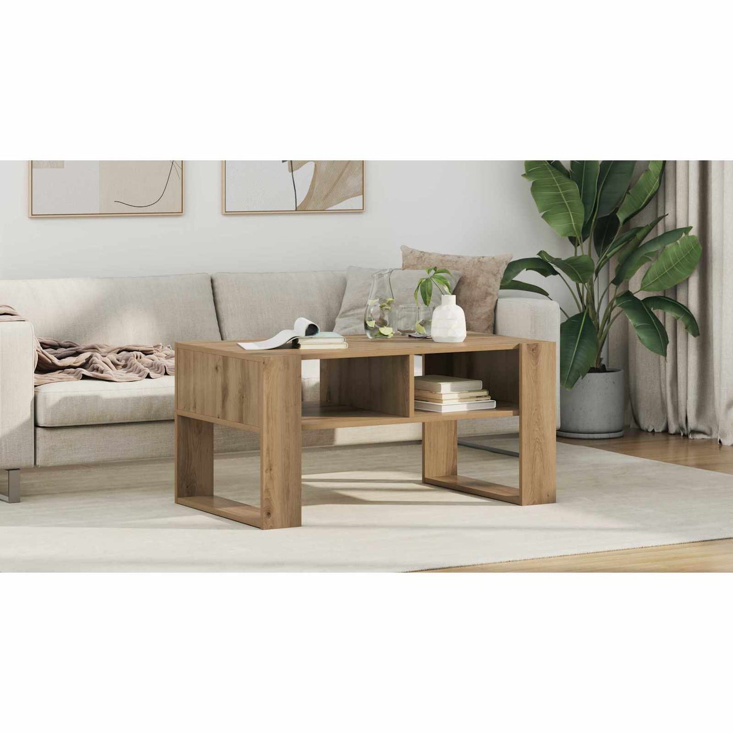 Coffee Table Artisan Oak 92 x 53 x 45 cm Engineered Wood