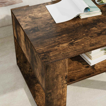 Coffee Table Smoked Oak 66 x 53 x 45 cm Engineered Wood