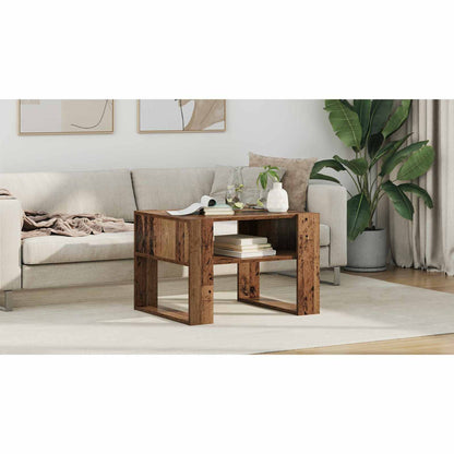 Coffee Table Old Wood 66 x 53 x 45 cm Engineered Wood
